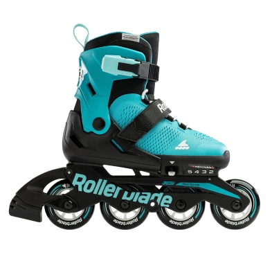 Rollerblade Inline Skates Microblade (Rollen: 72mm/80A, Kugellager: SG3) aquablau/schwarz Kinder